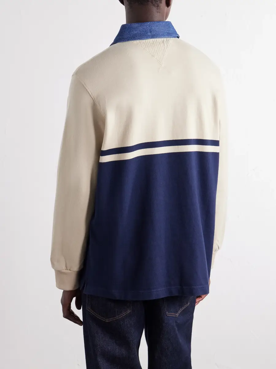 JW Anderson Contrast Collar Colour-Block Cotton-Jersey Polo Shirt - Men | Thumbnail 4 JW Anderson Contrast Collar Colour-Block Cotton-Jersey Polo Shirt - Men | Thumbnail 4