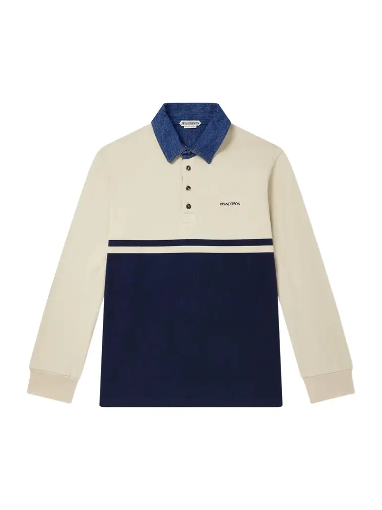 Contrast Collar Colour-Block Cotton-Jersey Polo Shirt - Men Contrast Collar Colour-Block Cotton-Jersey Polo Shirt - Men