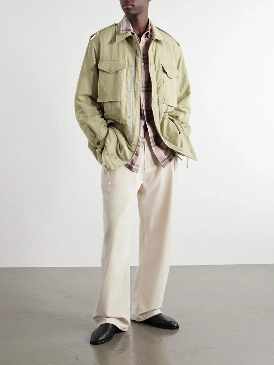 Auralee Padded Silk and Linen Parka - Men | Thumbnail 2