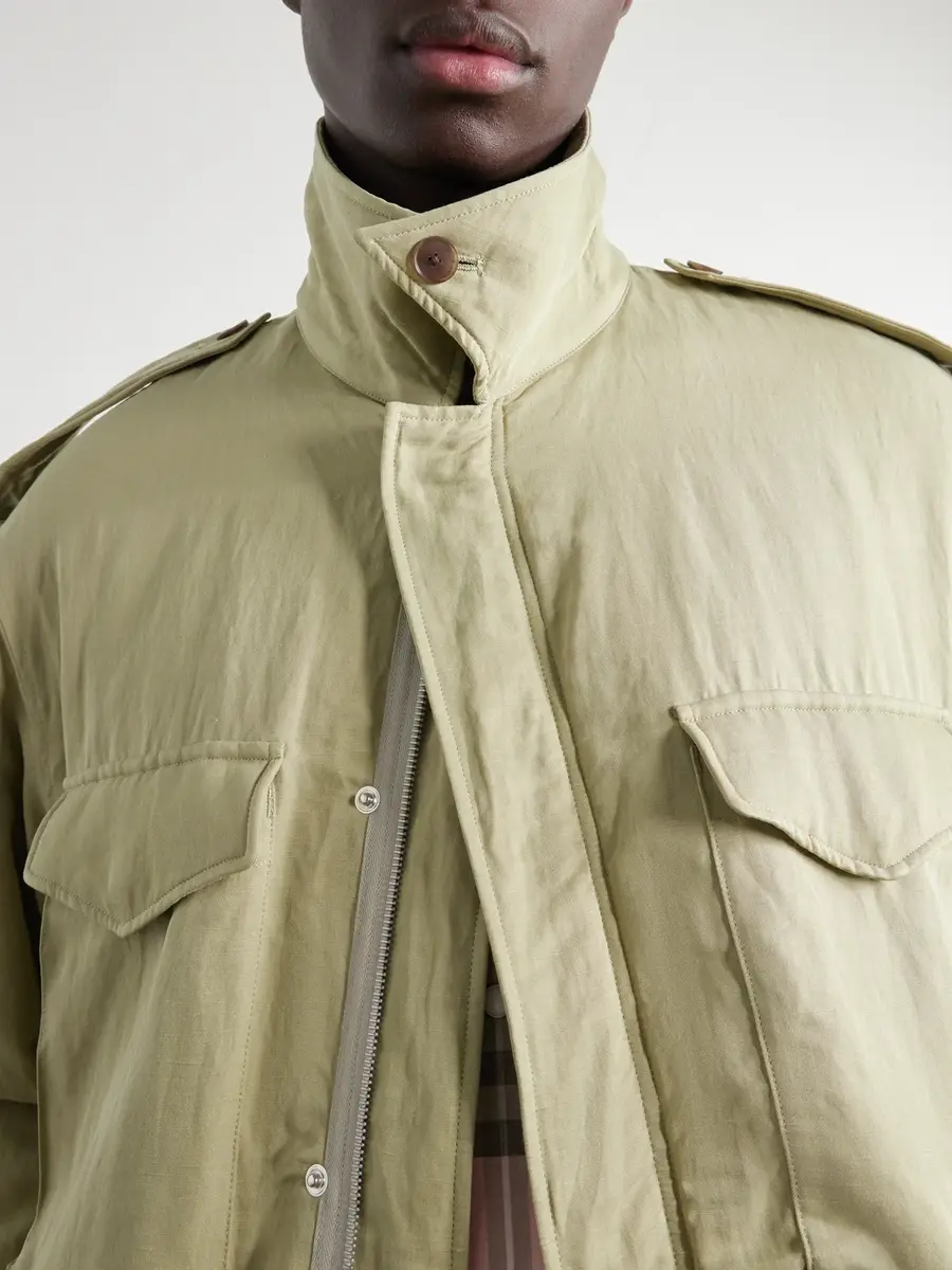 Auralee Padded Silk and Linen Parka - Men | Thumbnail 5