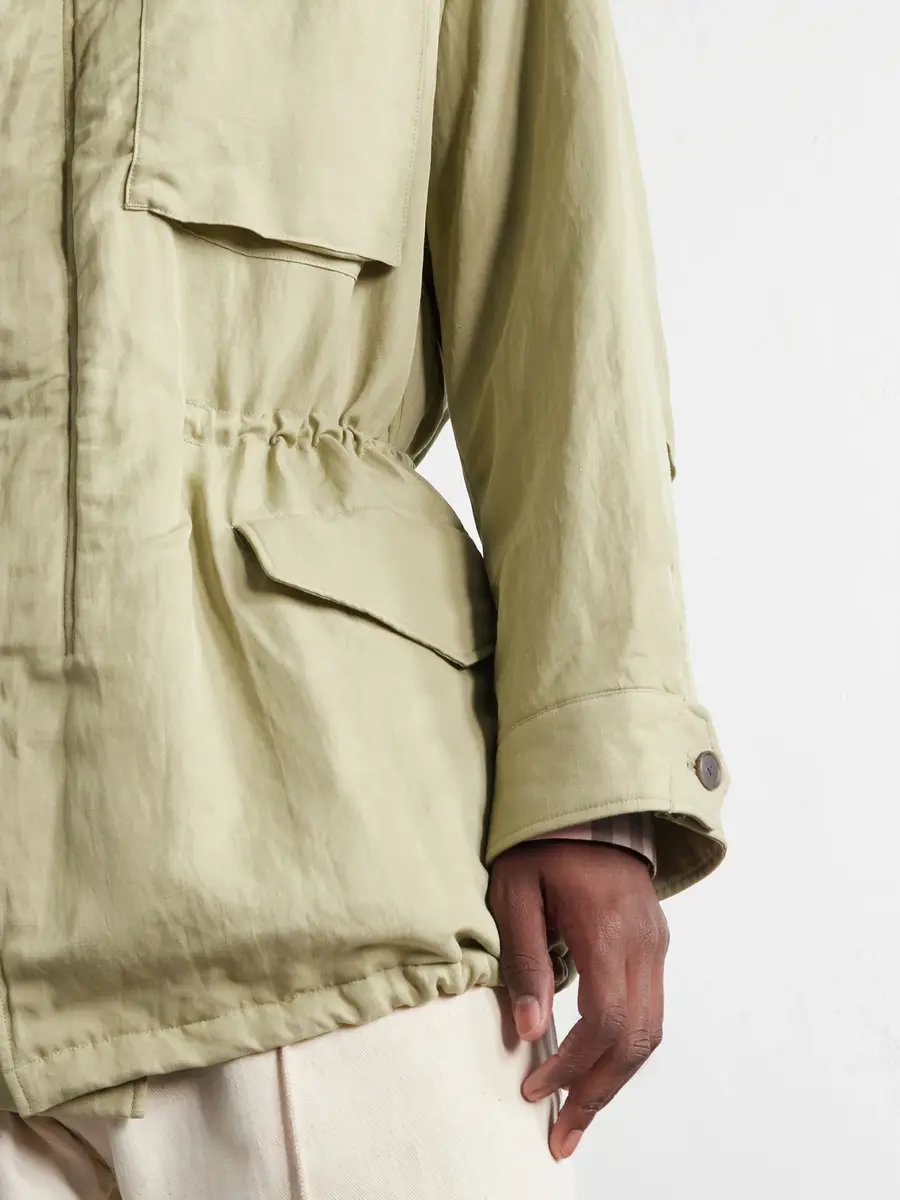 Auralee Padded Silk and Linen Parka - Men | Thumbnail 6