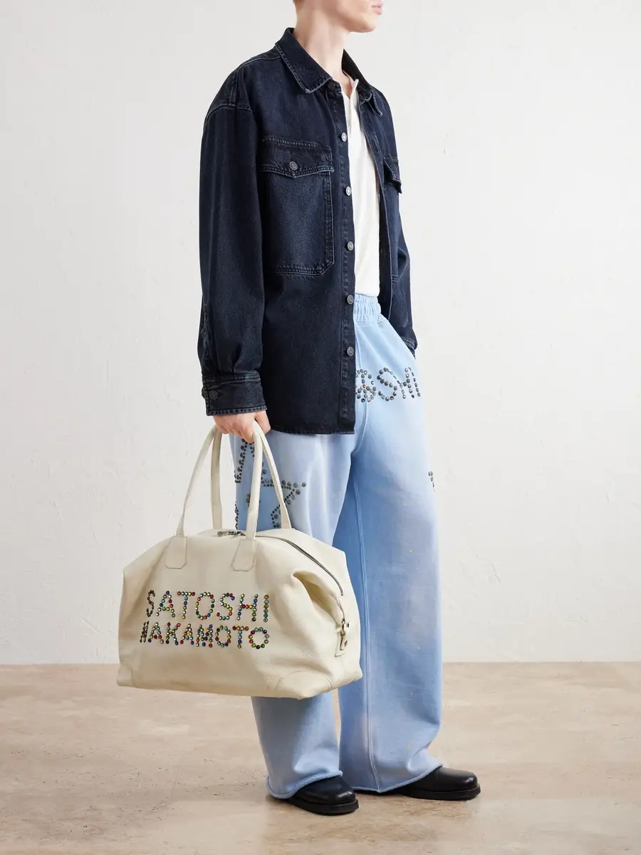 Satoshi Nakamoto Studded Embellished Leather Weekend Bag - Men | Thumbnail 2 Satoshi Nakamoto Studded Embellished Leather Weekend Bag - Men | Thumbnail 2