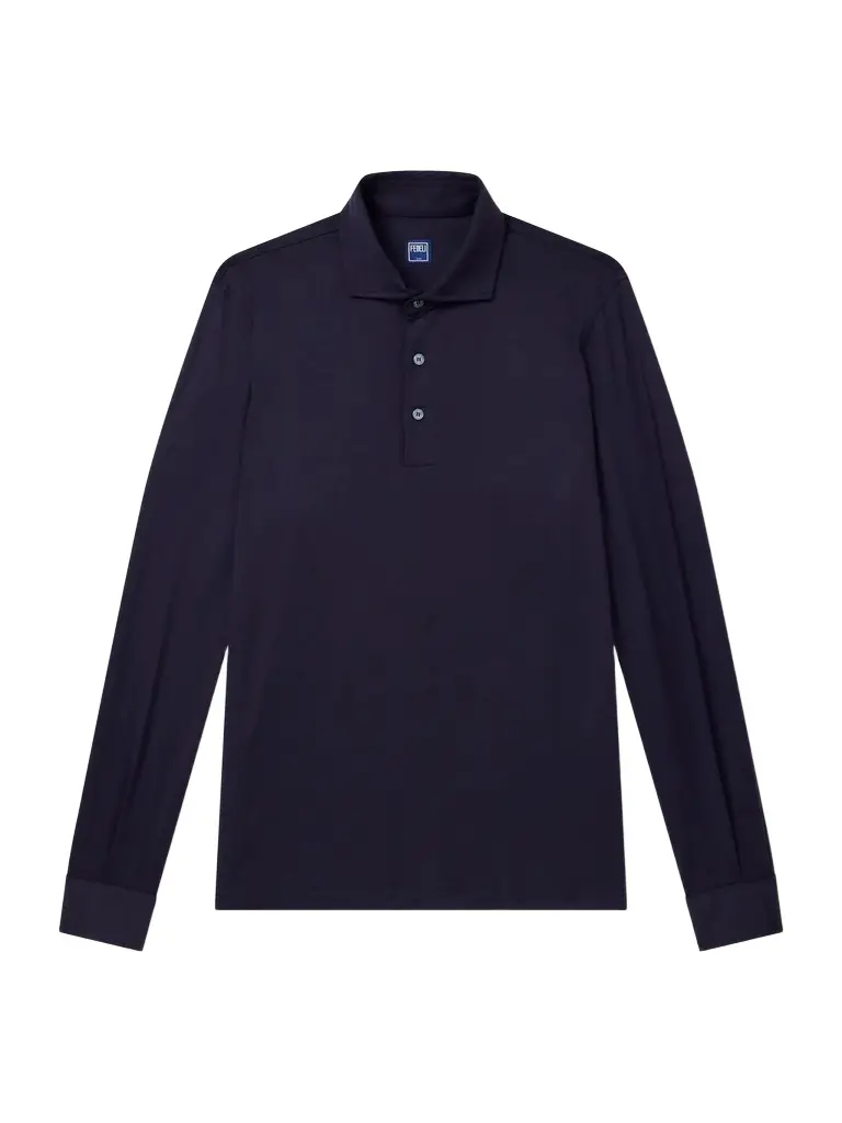 FEDELI Helium Wool-Jersey Polo Shirt - Men