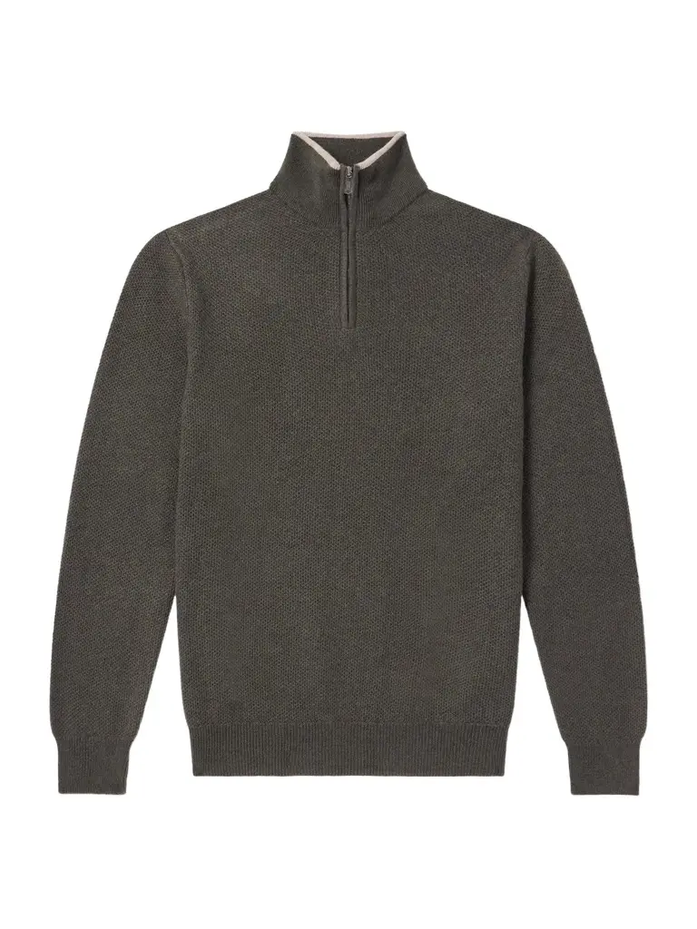 FEDELI Ape Half-Zipped Cashmere Sweater - Men
