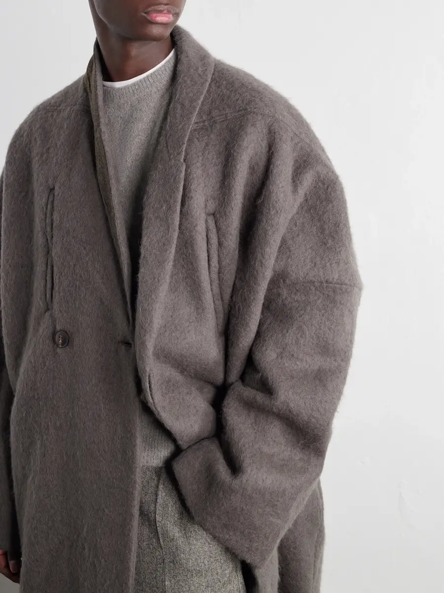 Rick Owens Poiret Alpaca and Wool-Blend Coat - Men | Thumbnail 5 Rick Owens Poiret Alpaca and Wool-Blend Coat - Men | Thumbnail 5