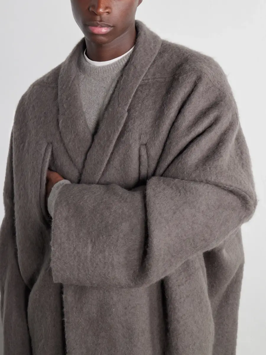 Rick Owens Poiret Alpaca and Wool-Blend Coat - Men | Thumbnail 6 Rick Owens Poiret Alpaca and Wool-Blend Coat - Men | Thumbnail 6