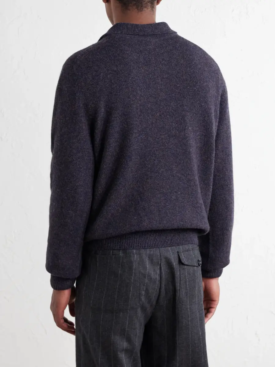 Sunspel Wool Polo Shirt - Men | Thumbnail 4