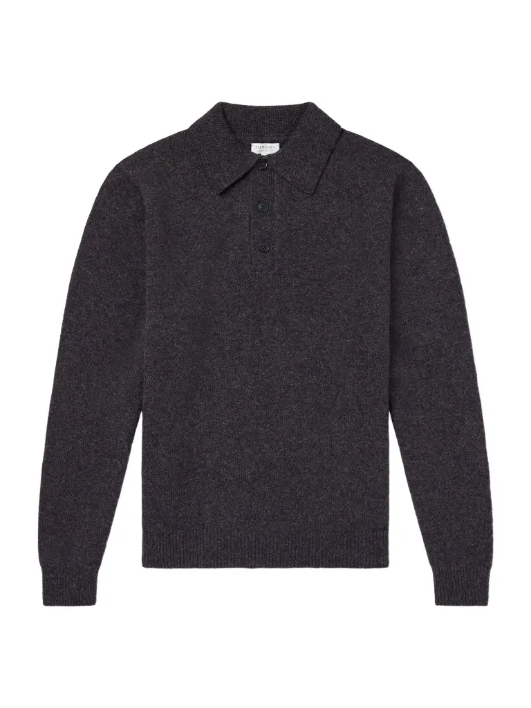 Sunspel Wool Polo Shirt - Men