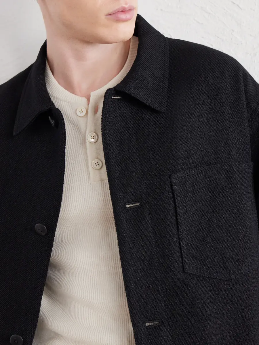 Visvim Baker Textured Wool and Linen-Blend Jacket - Men | Thumbnail 5