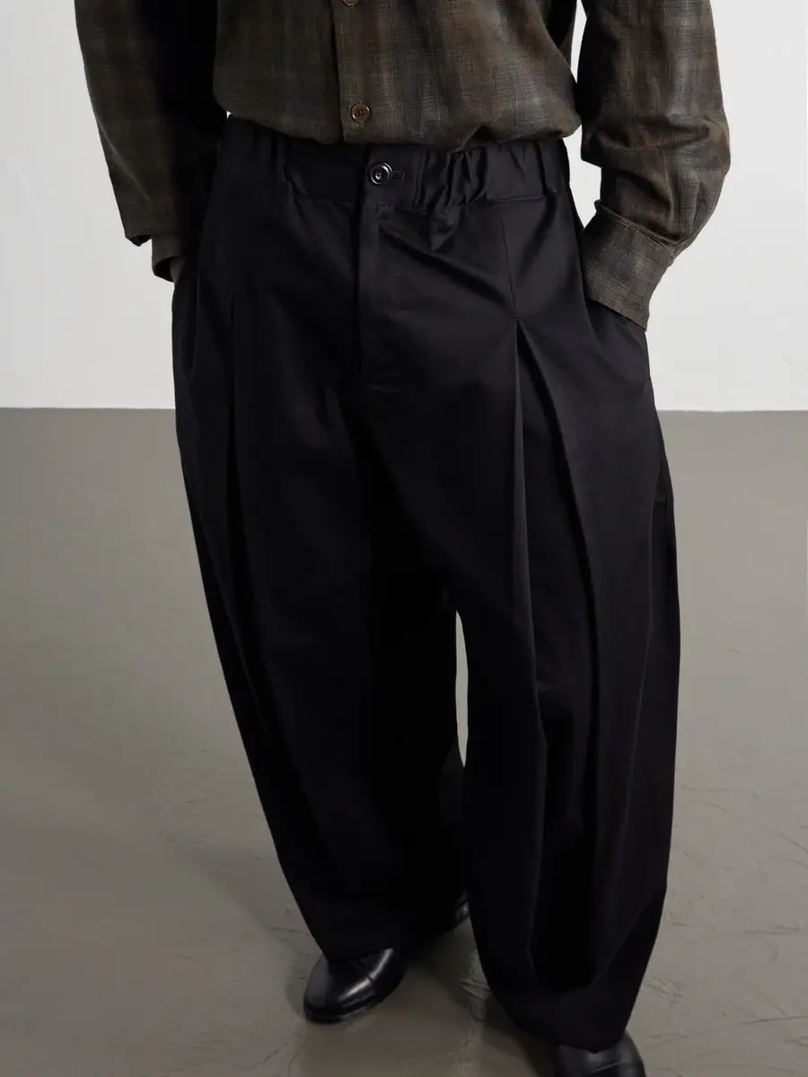 SAGE NATION Wide-Leg Pleated Cotton-Drill Trousers - Men | Thumbnail 5 SAGE NATION Wide-Leg Pleated Cotton-Drill Trousers - Men | Thumbnail 5
