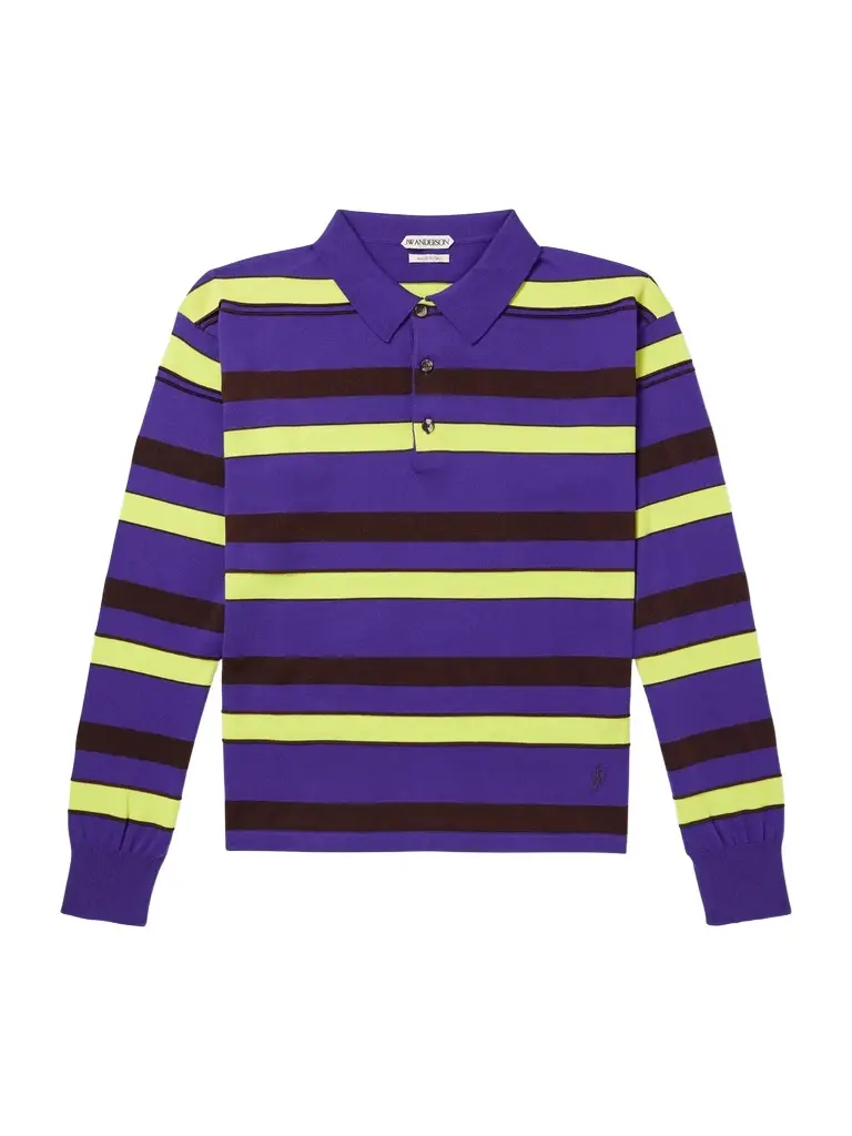 Rugby Striped Cotton-Blend Polo Shirt - Men Rugby Striped Cotton-Blend Polo Shirt - Men