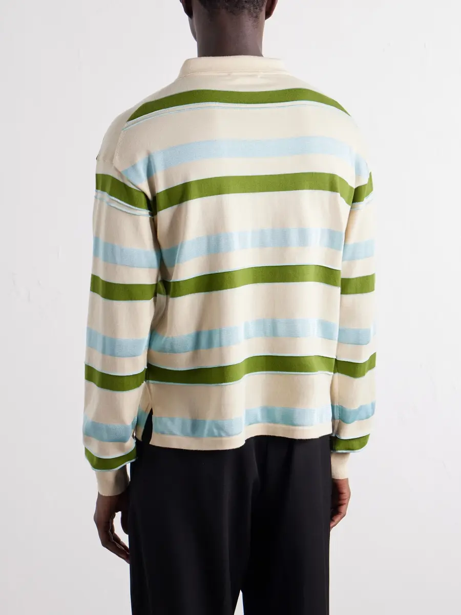 JW Anderson Rugby Striped Cotton-Blend Polo Shirt - Men | Thumbnail 4 JW Anderson Rugby Striped Cotton-Blend Polo Shirt - Men | Thumbnail 4