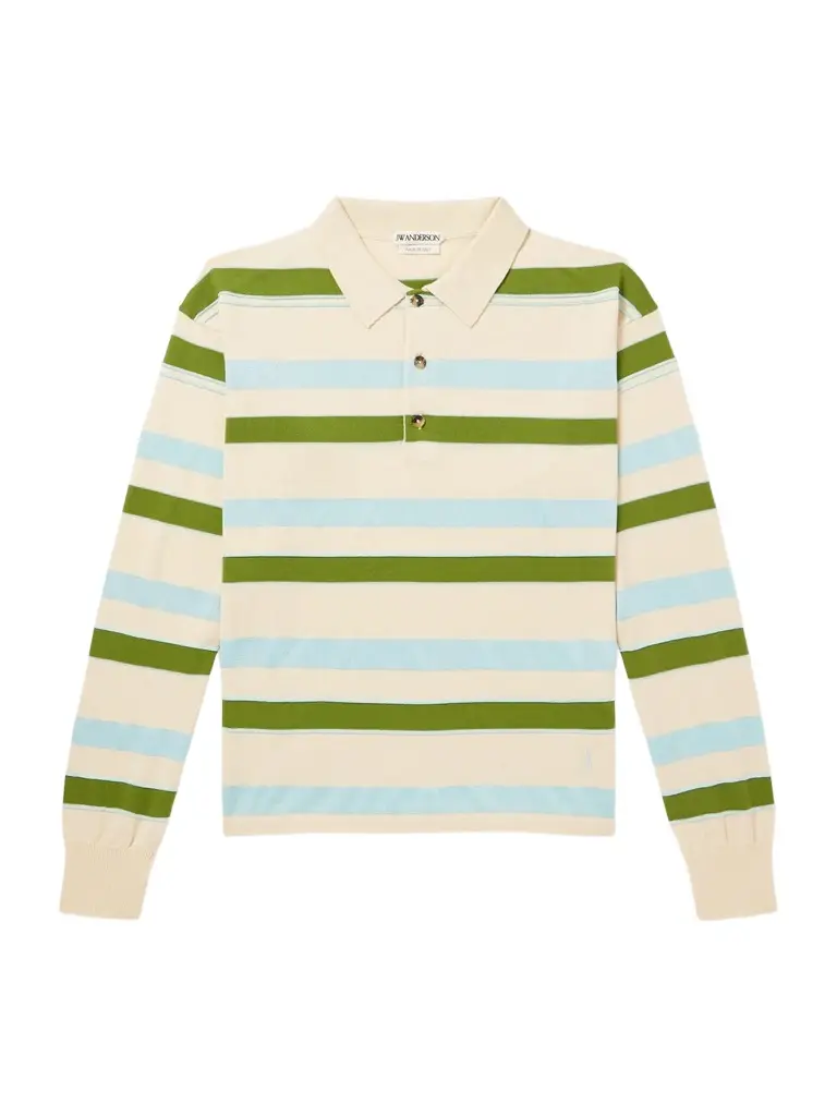 Rugby Striped Cotton-Blend Polo Shirt - Men Rugby Striped Cotton-Blend Polo Shirt - Men