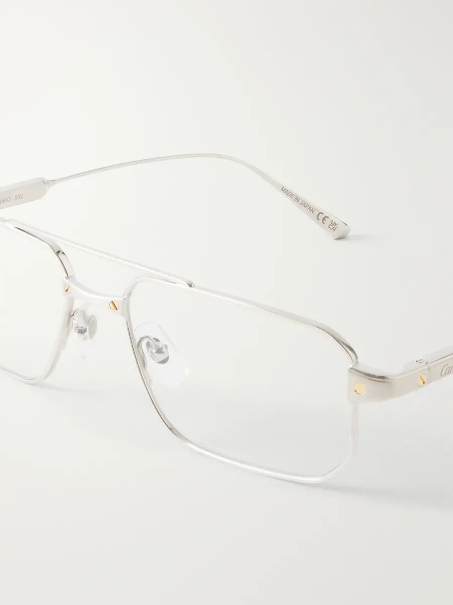 Cartier Eyewear Santos de Cartier Aviator-Style Silver-Tone Glasses - Men | Thumbnail 5 Cartier Eyewear Santos de Cartier Aviator-Style Silver-Tone Glasses - Men | Thumbnail 5