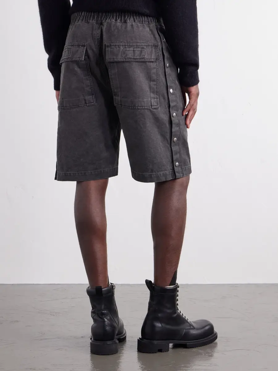DRKSHDW by Rick Owens Pusher Straight-Leg Cotton-Canvas Shorts - Men | Thumbnail 4 DRKSHDW by Rick Owens Pusher Straight-Leg Cotton-Canvas Shorts - Men | Thumbnail 4