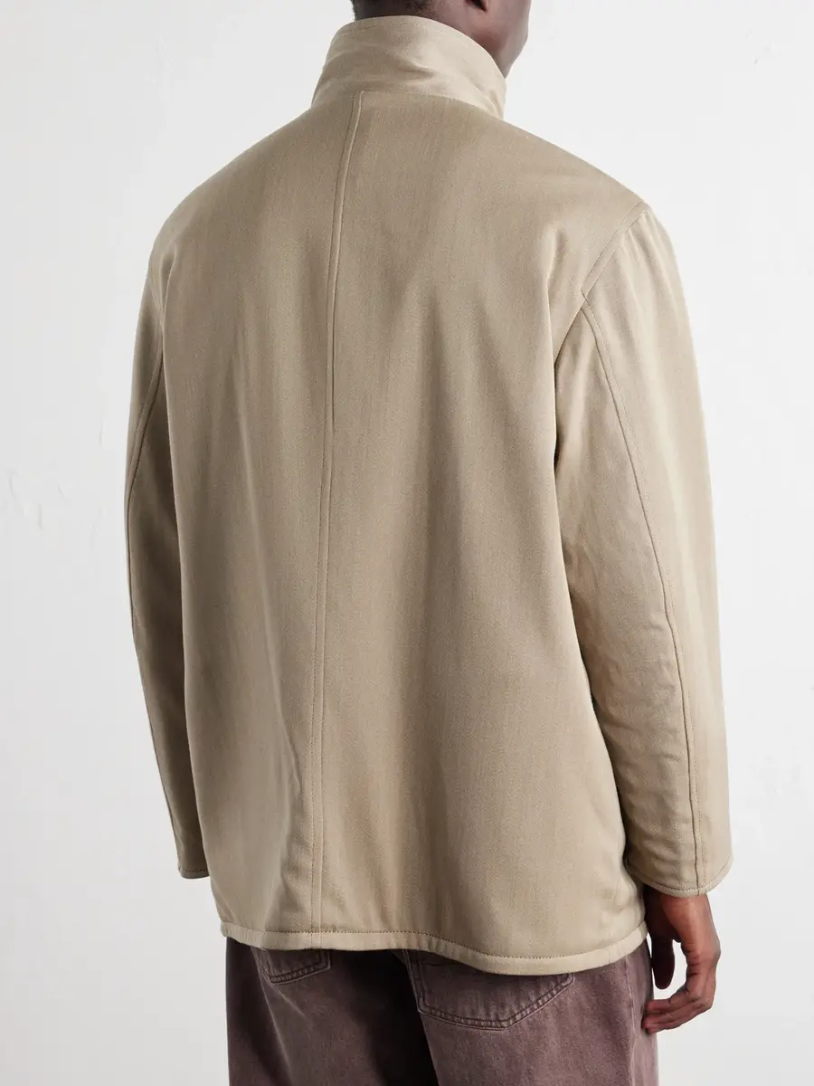 Auralee Reversible Wool-Twill and Leather Jacket - Men | Thumbnail 4