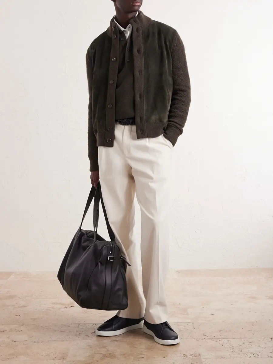 Zegna Oasi Cashmere and Suede Blouson Jacket - Men | Thumbnail 2 Zegna Oasi Cashmere and Suede Blouson Jacket - Men | Thumbnail 2