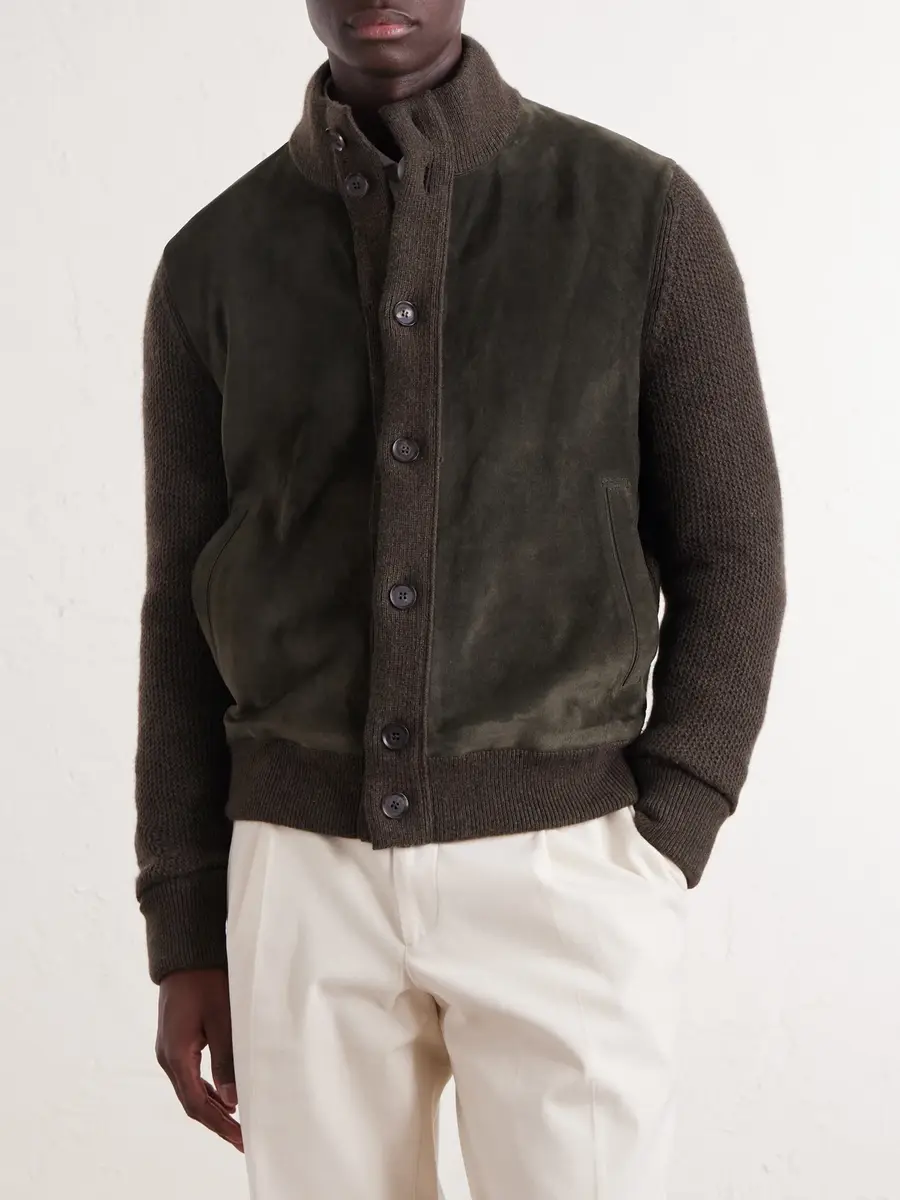 Zegna Oasi Cashmere and Suede Blouson Jacket - Men | Thumbnail 3 Zegna Oasi Cashmere and Suede Blouson Jacket - Men | Thumbnail 3