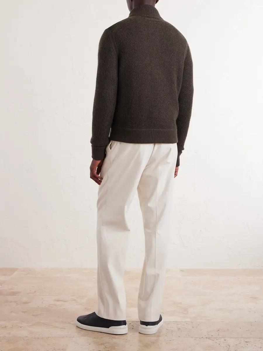 Zegna Oasi Cashmere and Suede Blouson Jacket - Men | Thumbnail 4 Zegna Oasi Cashmere and Suede Blouson Jacket - Men | Thumbnail 4