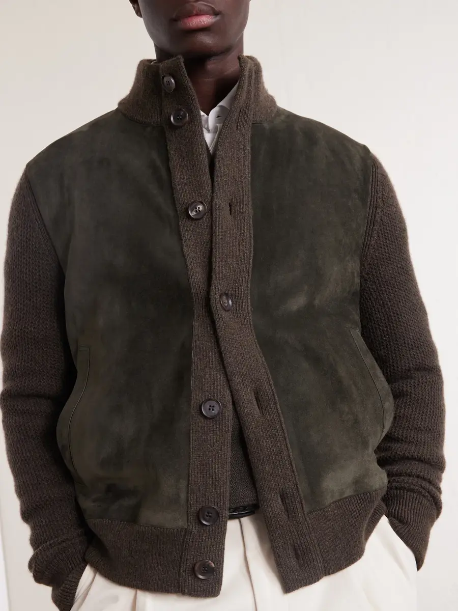 Zegna Oasi Cashmere and Suede Blouson Jacket - Men | Thumbnail 5 Zegna Oasi Cashmere and Suede Blouson Jacket - Men | Thumbnail 5