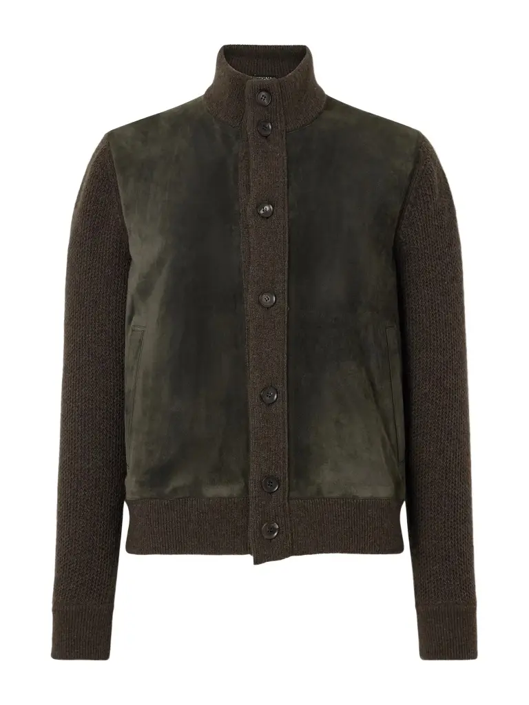Zegna Oasi Cashmere and Suede Blouson Jacket - Men