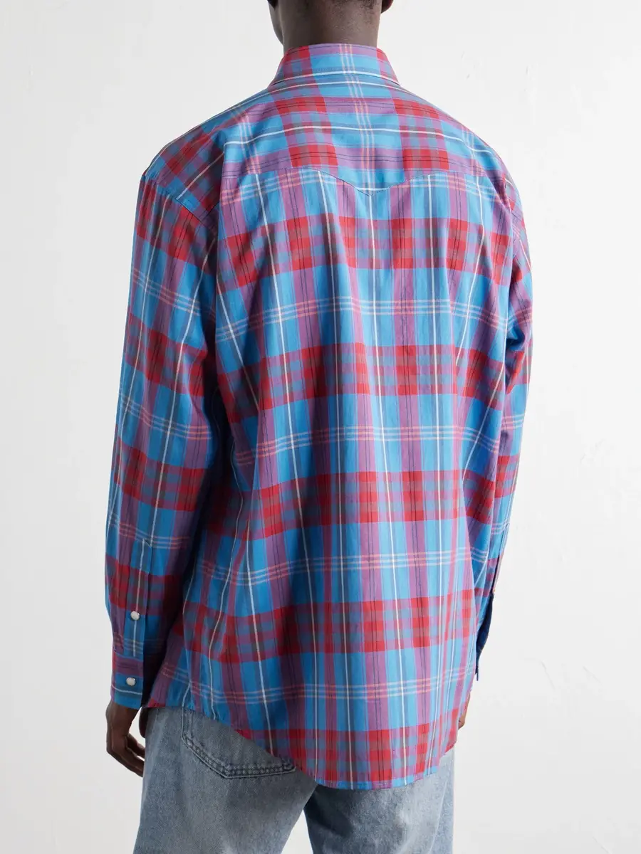 Auralee Checked Cotton and Silk-Blend Shirt - Men | Thumbnail 4 Auralee Checked Cotton and Silk-Blend Shirt - Men | Thumbnail 4
