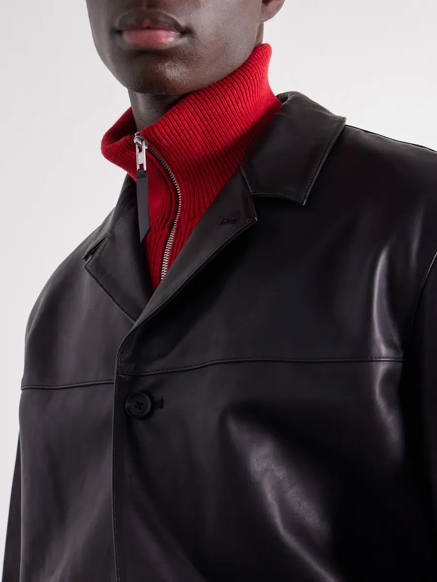 YOKE Panelled Leather Jacket - Men | Thumbnail 5 YOKE Panelled Leather Jacket - Men | Thumbnail 5