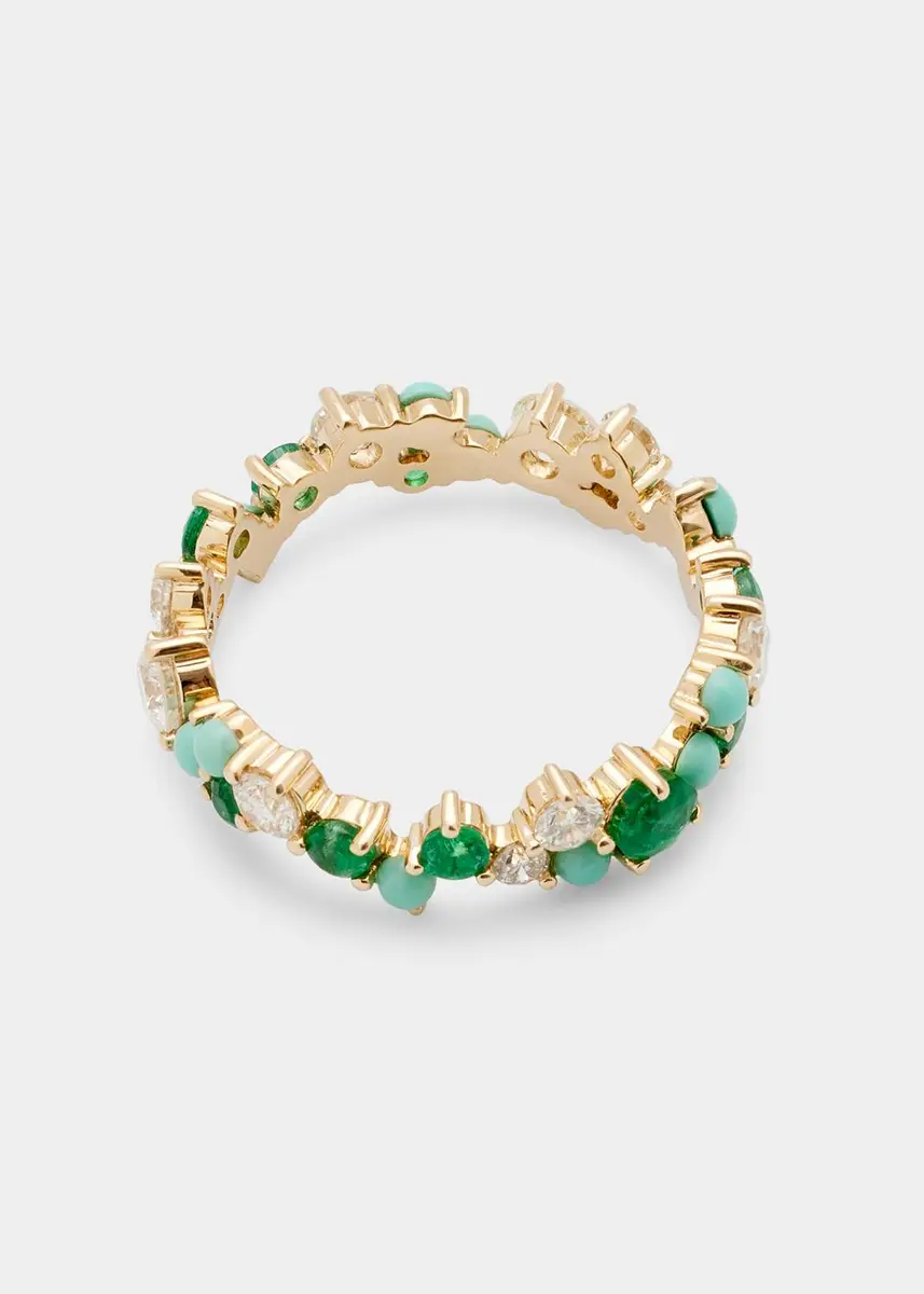 Sydney Evan 14K Yellow Gold Tri-Stone Statement Eternity Ring | Thumbnail 4 Sydney Evan 14K Yellow Gold Tri-Stone Statement Eternity Ring | Thumbnail 4