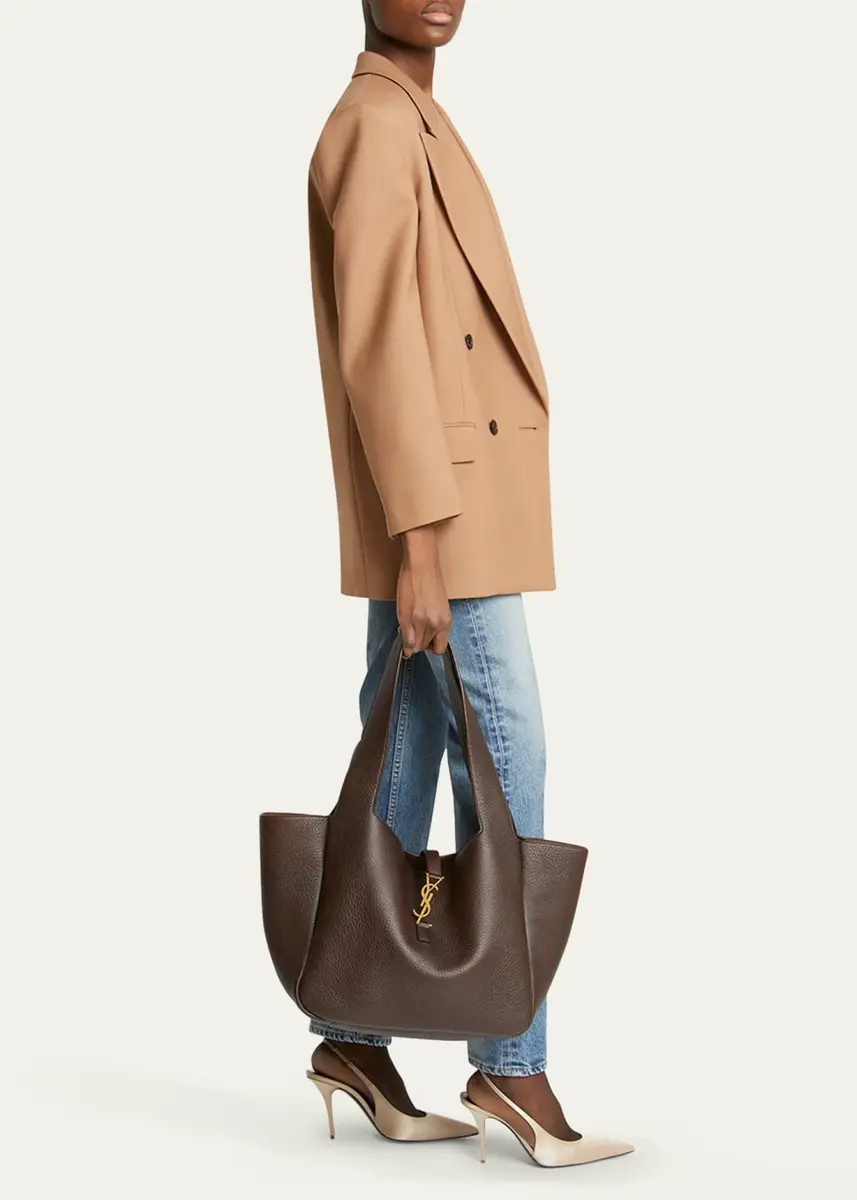 Saint Laurent Le 5 À 7 Bea YSL Tote Bag in Deer Leather | Thumbnail 2 Saint Laurent Le 5 À 7 Bea YSL Tote Bag in Deer Leather | Thumbnail 2