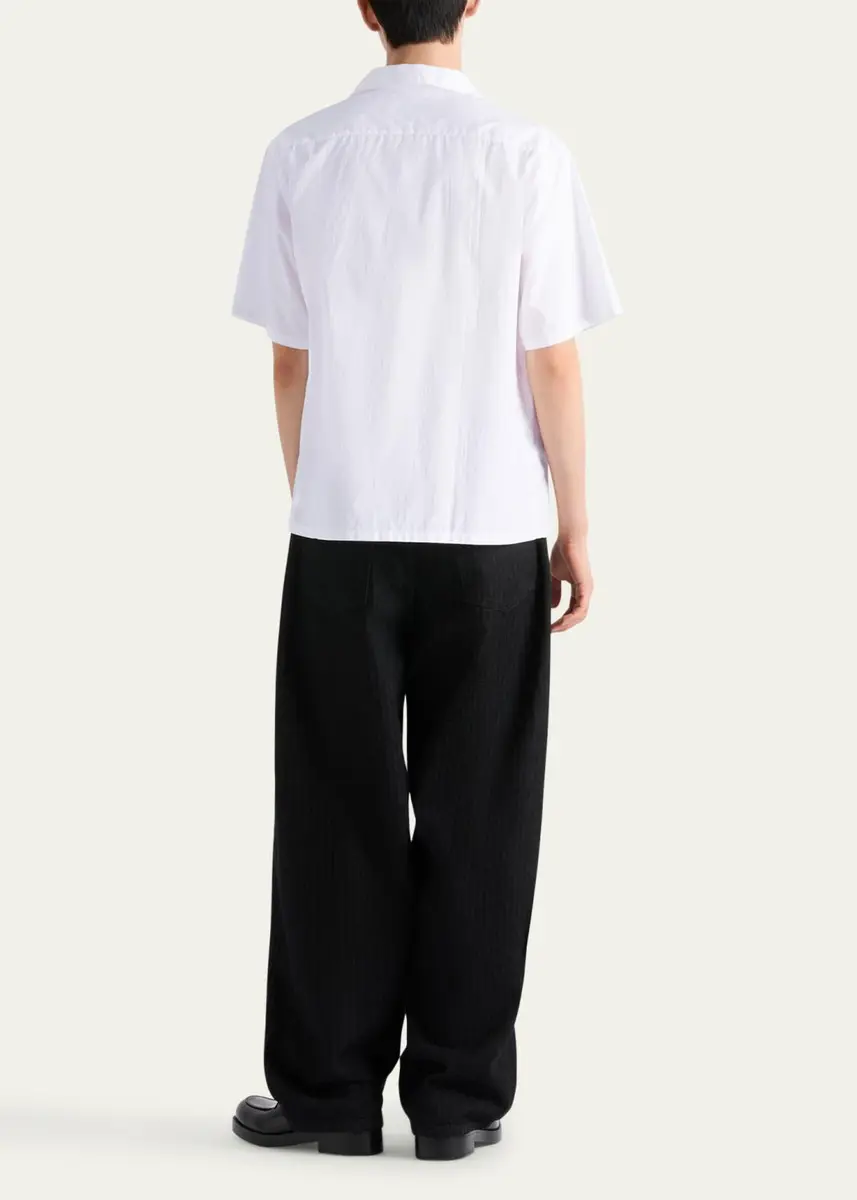 Prada Men's Cotton Bowling Shirt | Thumbnail 3 Prada Men's Cotton Bowling Shirt | Thumbnail 3