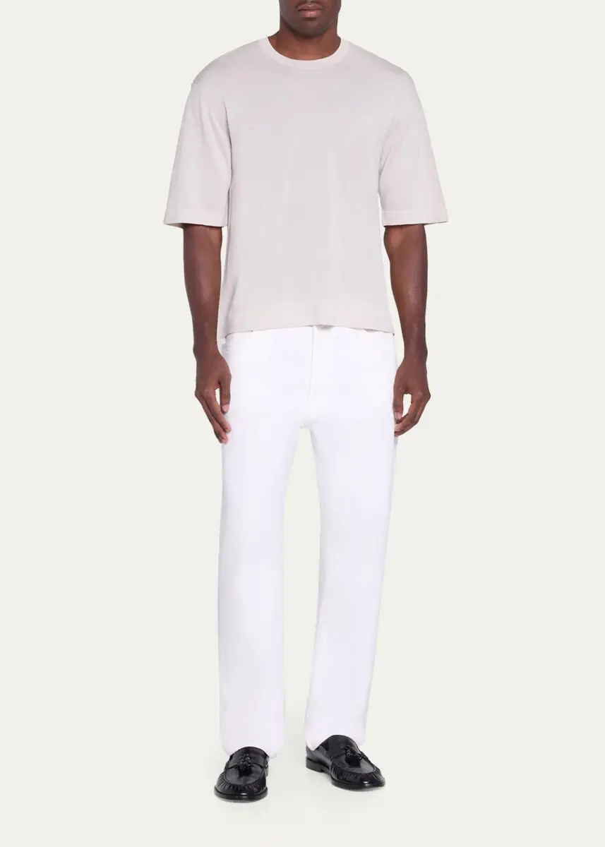 OFFICINE GÉNÉRALE Men's Wool-Blend T-Shirt | Thumbnail 2 OFFICINE GÉNÉRALE Men's Wool-Blend T-Shirt | Thumbnail 2