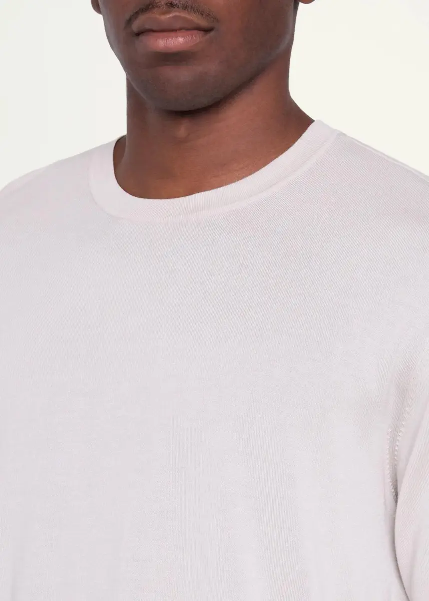 OFFICINE GÉNÉRALE Men's Wool-Blend T-Shirt | Thumbnail 5 OFFICINE GÉNÉRALE Men's Wool-Blend T-Shirt | Thumbnail 5