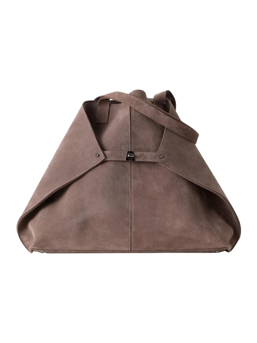 Akris Ai Large Slouchy Suede Tote Bag
