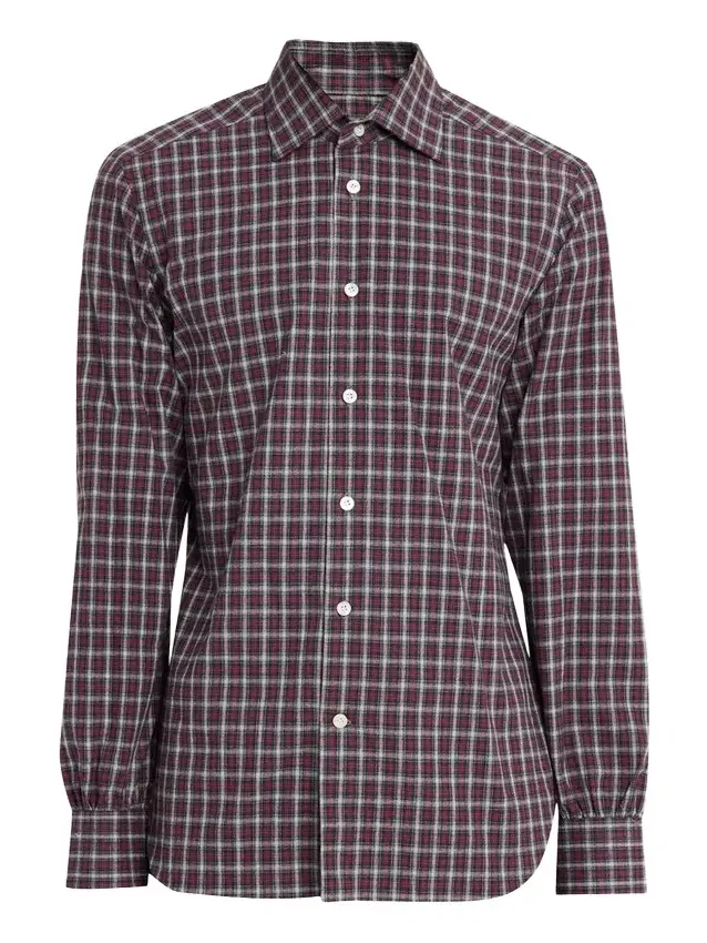 Kiton Men's Cotton Plaid Button-Down Shirt