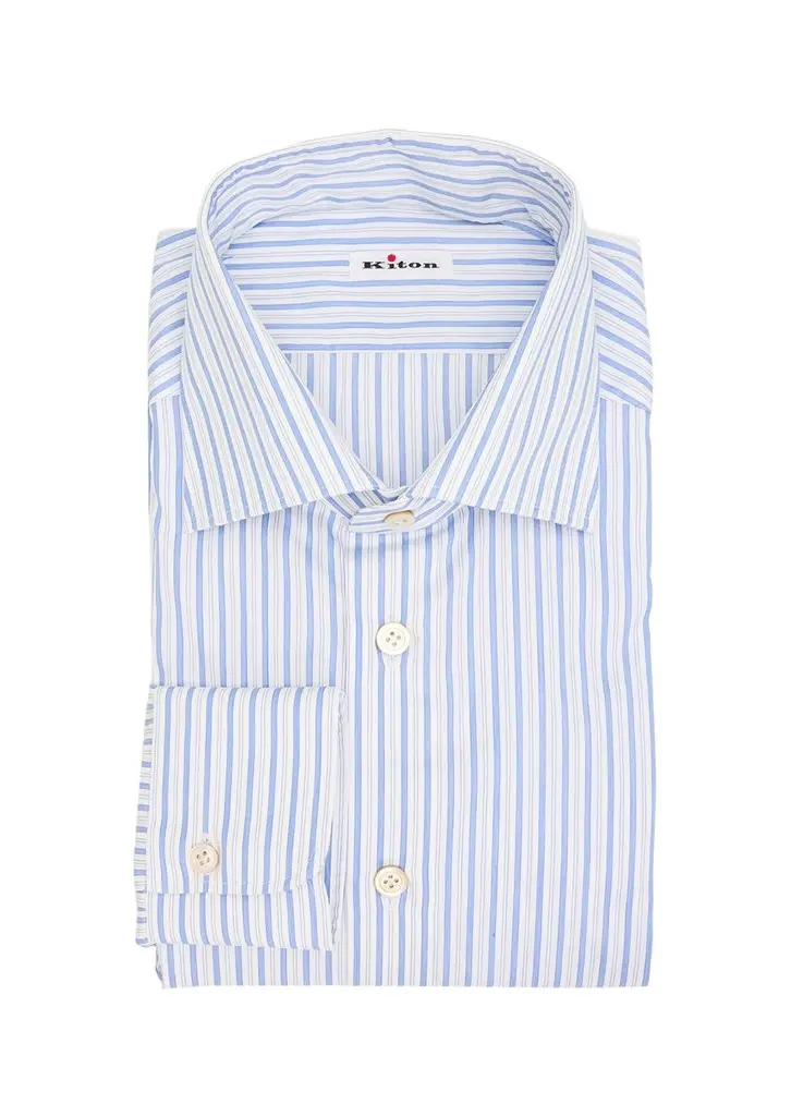Kiton Men's Cotton Multi-Stripe Dress Shirt