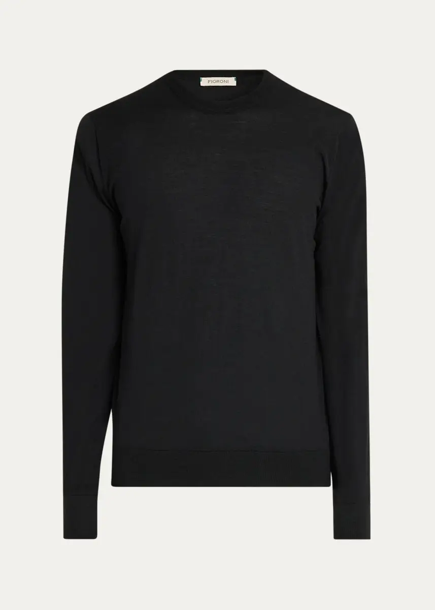 Fioroni Men's Merino Wool Crewneck Sweater | Thumbnail 6