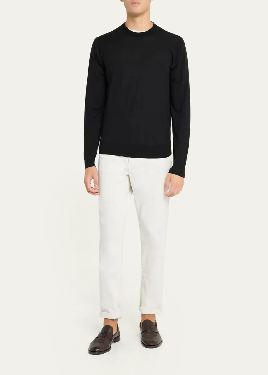 Fioroni Men's Merino Wool Crewneck Sweater | Thumbnail 7