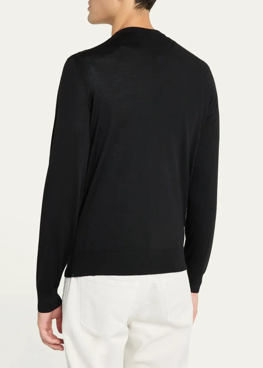 Fioroni Men's Merino Wool Crewneck Sweater | Thumbnail 8