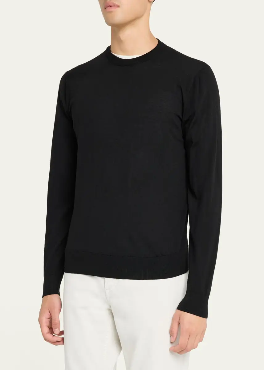 Fioroni Men's Merino Wool Crewneck Sweater | Thumbnail 9
