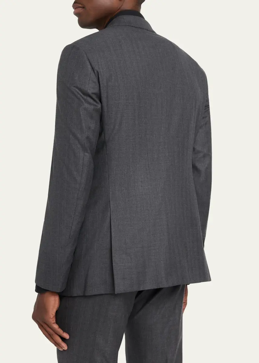 Giorgio Armani Men's Wool Herringbone Single-Breasted Suit | Thumbnail 5 Giorgio Armani Men's Wool Herringbone Single-Breasted Suit | Thumbnail 5