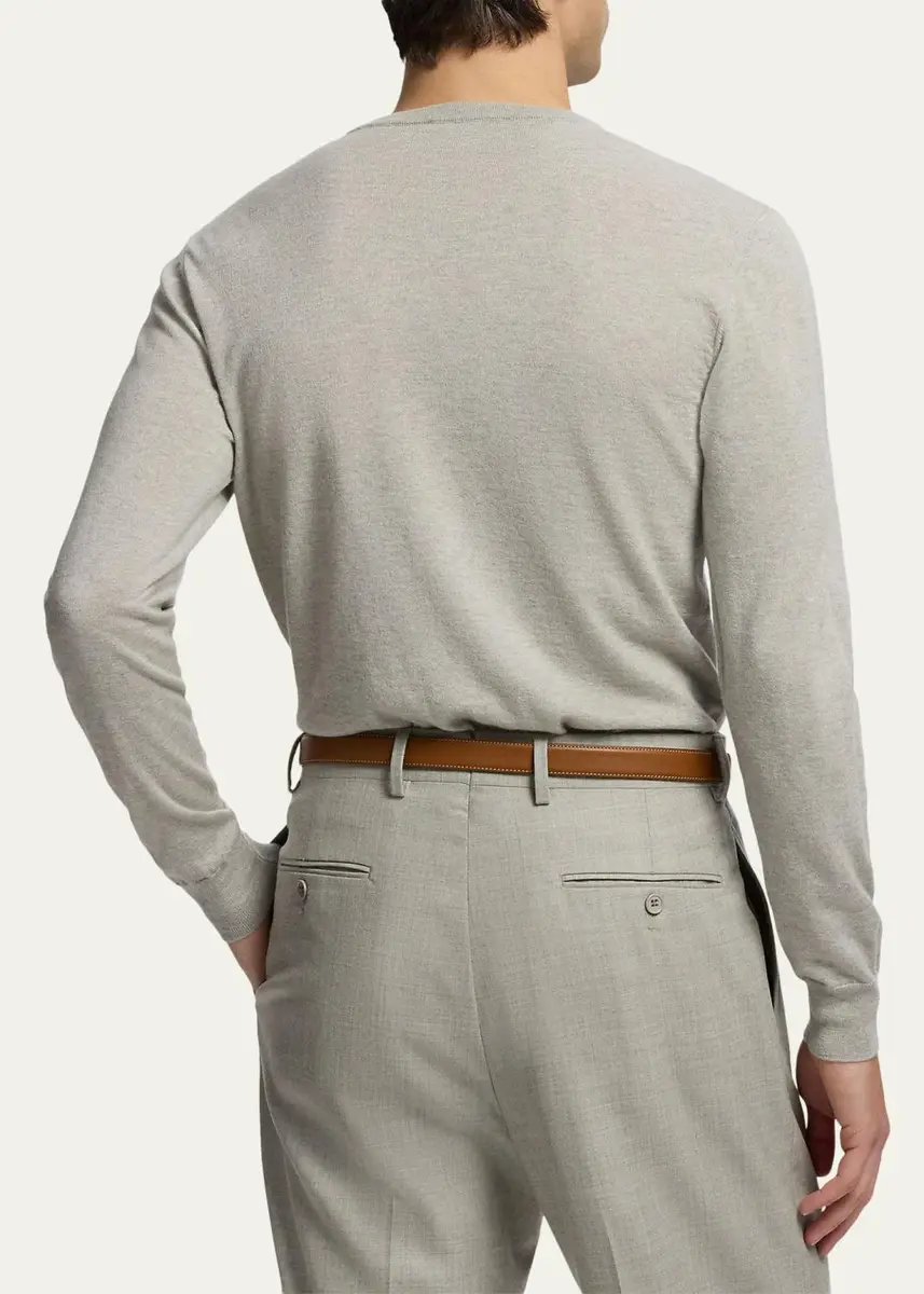 Ralph Lauren Purple Label Men's Cashmere Crewneck Sweater | Thumbnail 3 Ralph Lauren Purple Label Men's Cashmere Crewneck Sweater | Thumbnail 3