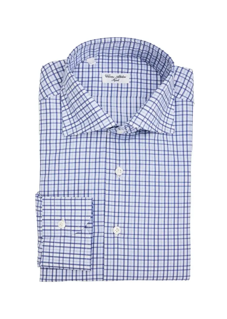Cesare Attolini Men's Checked Cotton Dress Shirt
