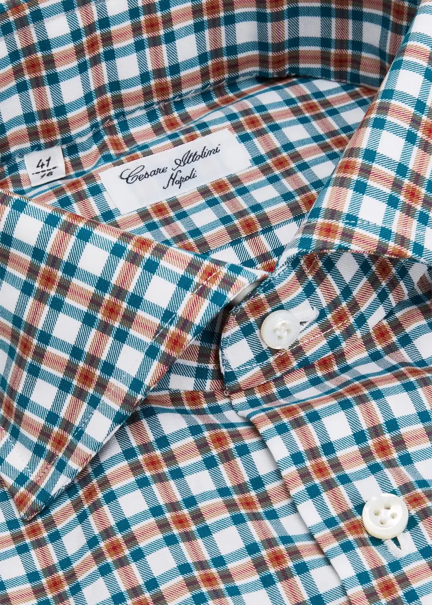 Cesare Attolini Men's Cotton Plaid Button-Down Shirt | Thumbnail 2