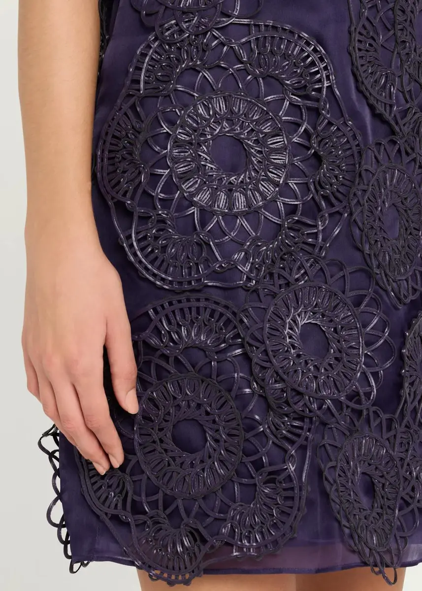 Akris Anemone Aetz Embroidered Organza Sleeveless Mini Dress | Thumbnail 5 Akris Anemone Aetz Embroidered Organza Sleeveless Mini Dress | Thumbnail 5