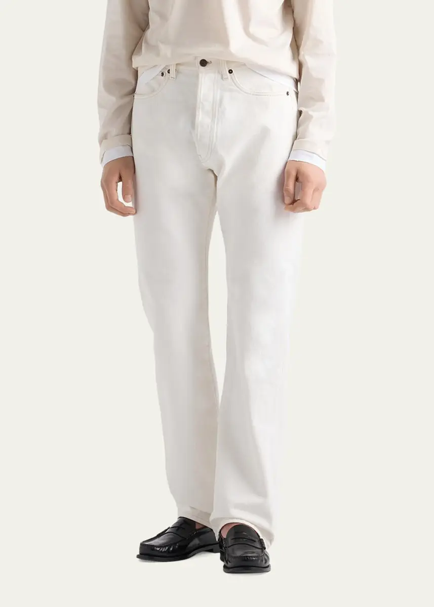 Prada Men's Denim Straight Leg Five-Pocket Pants | Thumbnail 4 Prada Men's Denim Straight Leg Five-Pocket Pants | Thumbnail 4