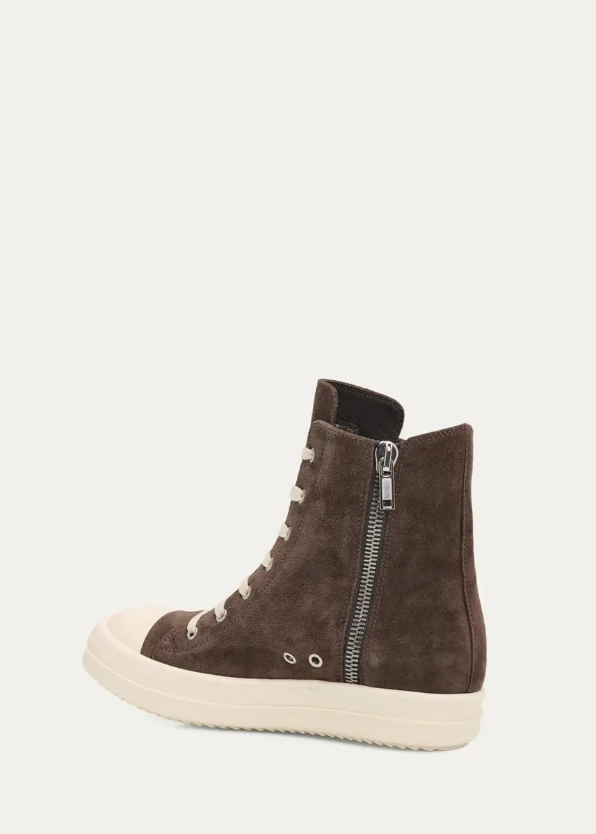 Rick Owens Suede High-Top Sneakers | Thumbnail 2