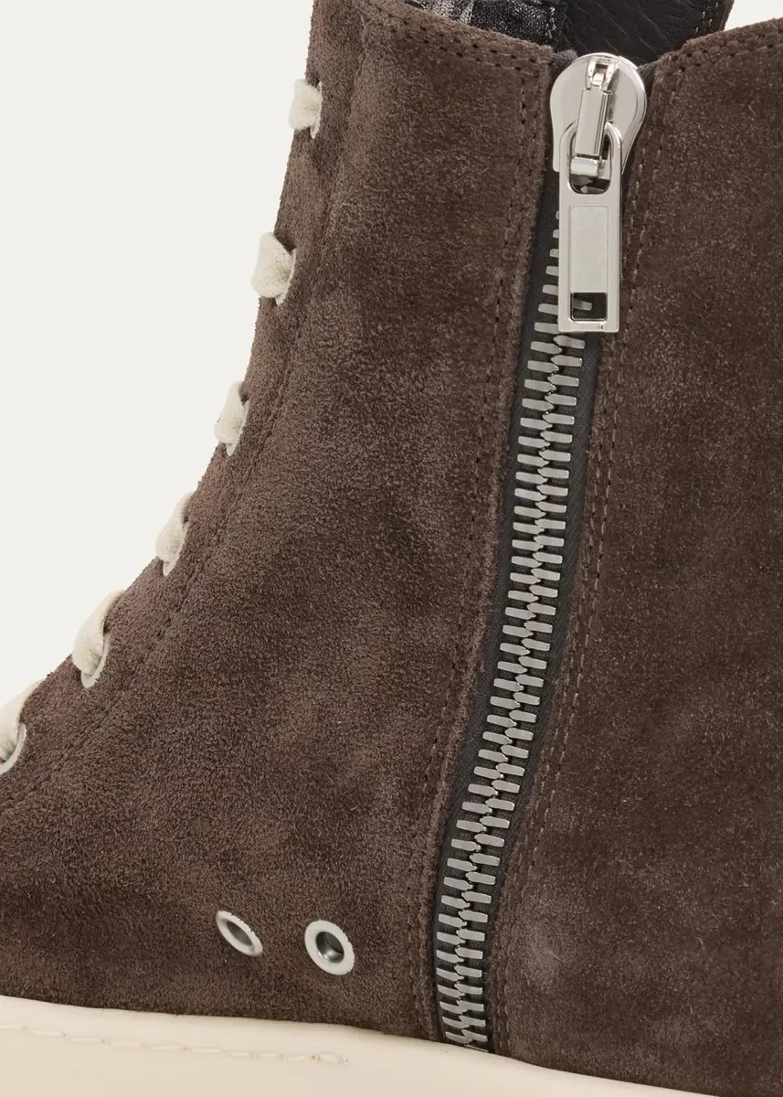 Rick Owens Suede High-Top Sneakers | Thumbnail 3