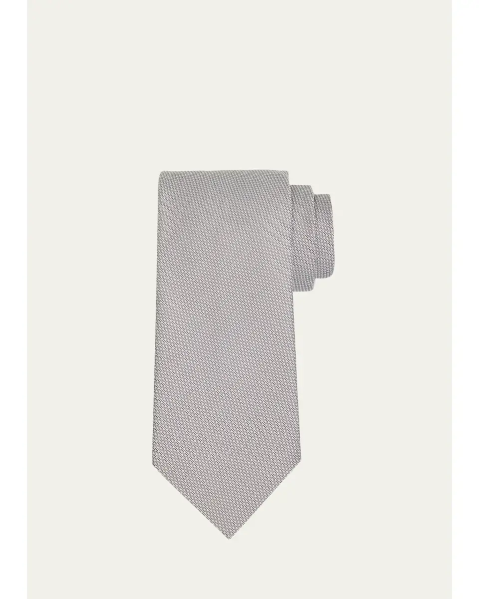 Tom Ford Men's Micro-Jacquard Silk Tie | Thumbnail 4 Tom Ford Men's Micro-Jacquard Silk Tie | Thumbnail 4