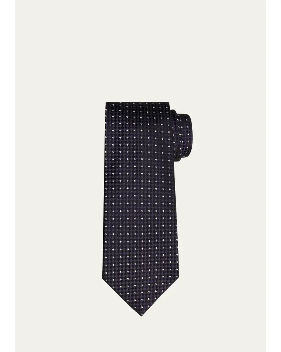 Tom Ford Men's Micro-Jacquard Silk Tie | Thumbnail 6 Tom Ford Men's Micro-Jacquard Silk Tie | Thumbnail 6