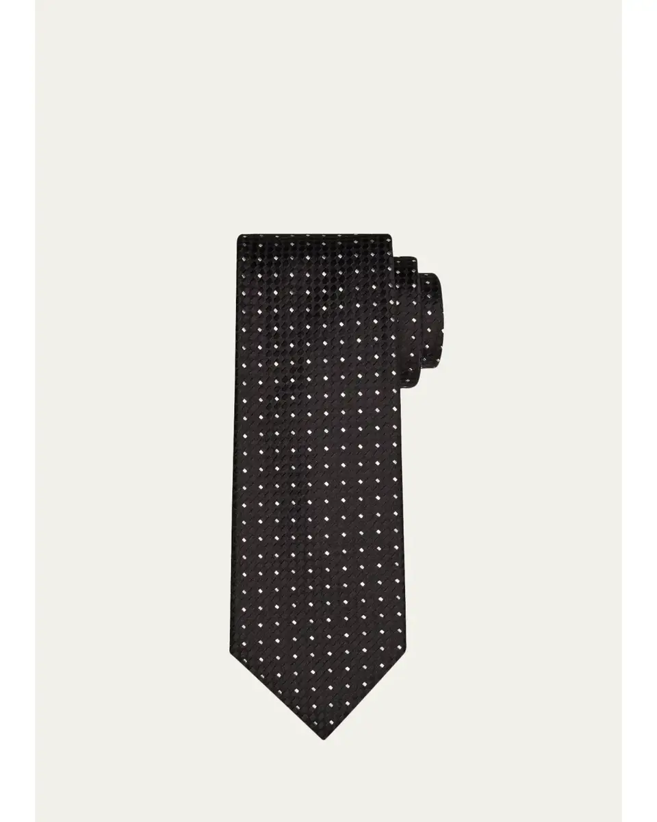 Tom Ford Men's Micro-Jacquard Silk Tie | Thumbnail 7 Tom Ford Men's Micro-Jacquard Silk Tie | Thumbnail 7